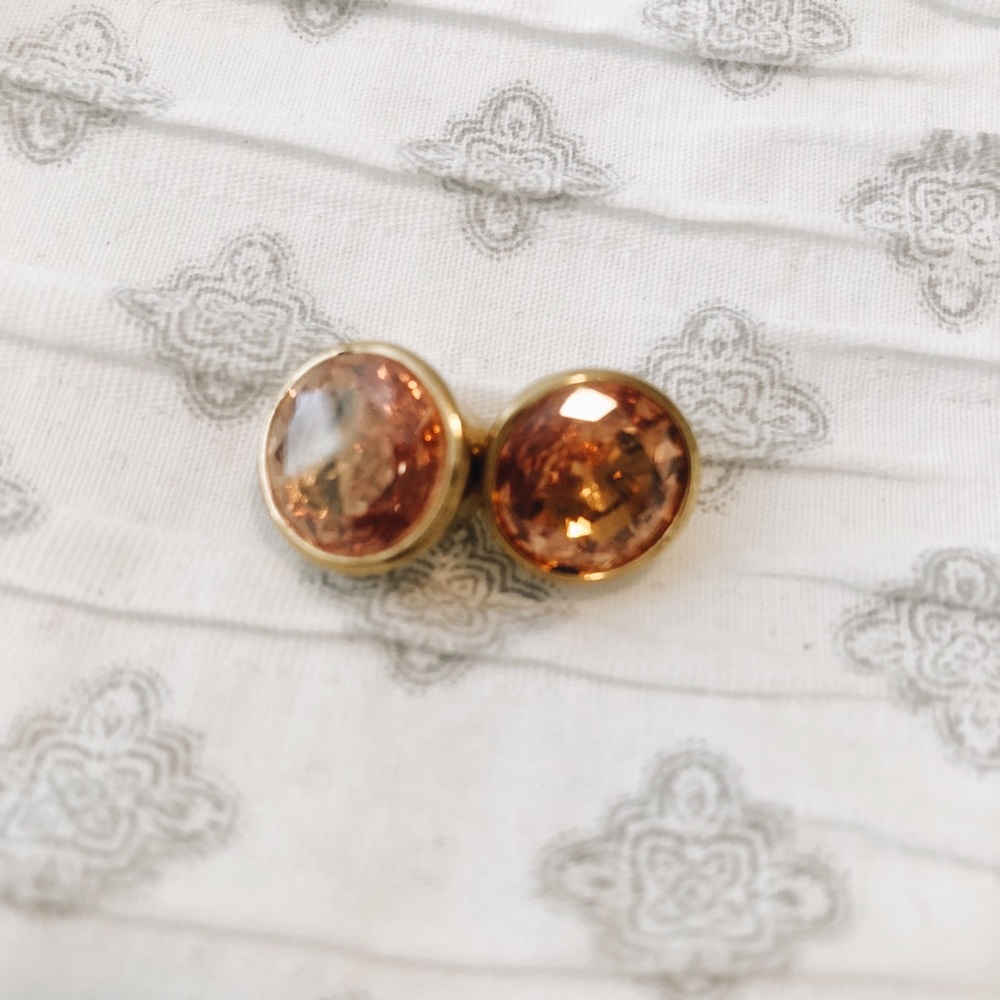 Michael Kors Orange CZ earrings